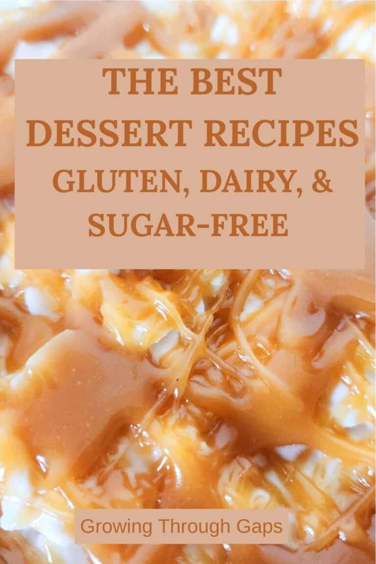 the best gluten dairy and sugar free dessert recipes with drizzled caramel over coconut