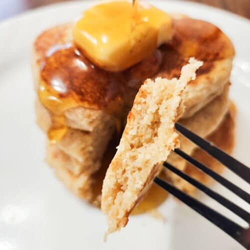 fresh milled flour sourdough pancakes with wheat berries fermented whole grain