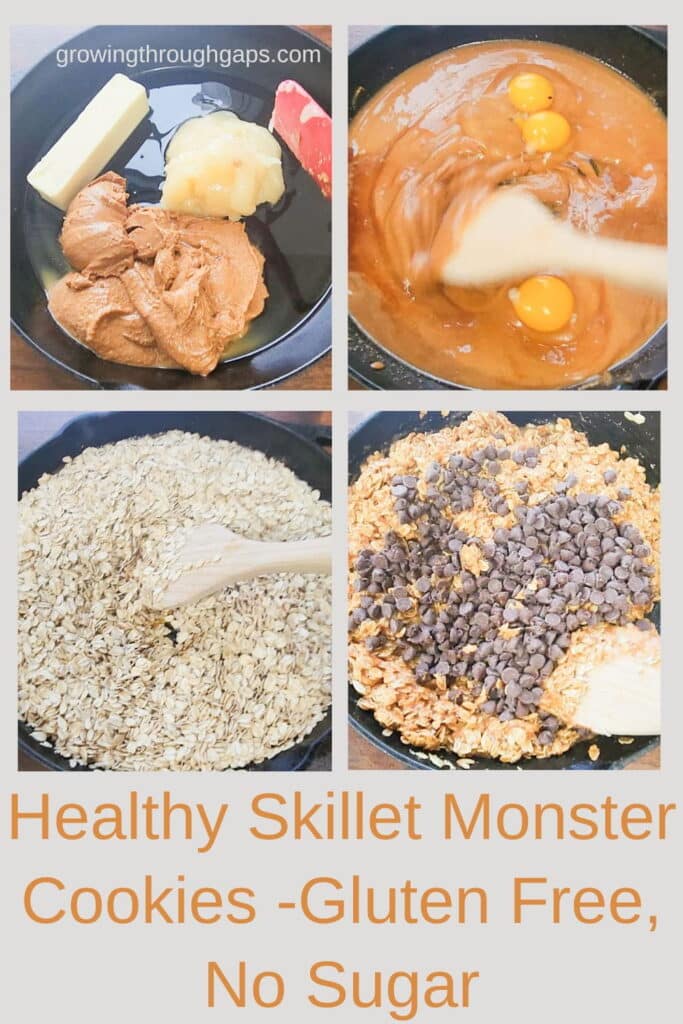 healthy skillet monster cookies no sugar gluten free