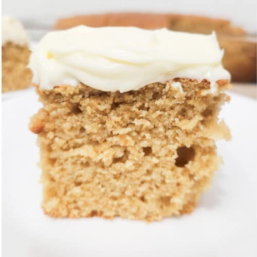 fresh milled flour sourdough vanilla sheet cake with cream cheese butter cream frosting no sugar honey sweetened