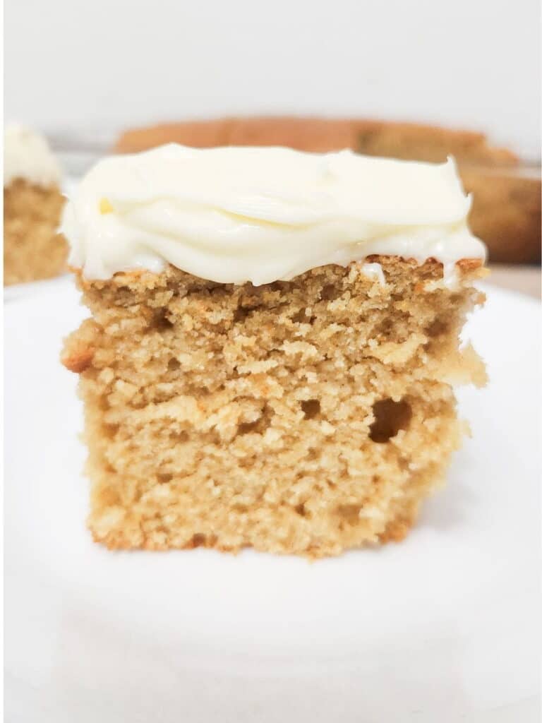 fresh milled flour sourdough vanilla sheet cake with cream cheese butter cream frosting no sugar honey sweetened